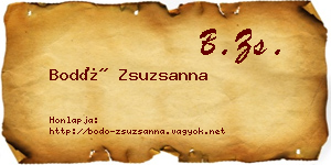 Bodó Zsuzsanna névjegykártya