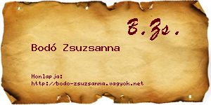 Bodó Zsuzsanna névjegykártya