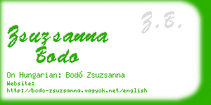 zsuzsanna bodo business card